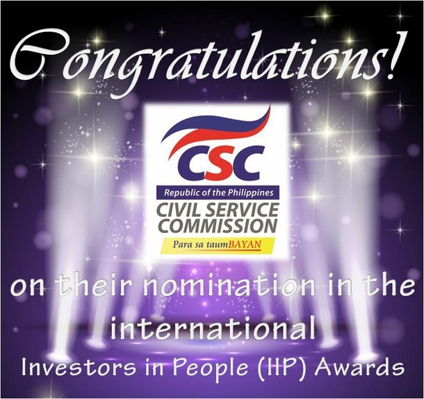 Congratulations to the Civil Service Commission (CSC) on their nomination in the international Investors in People (IIP) Awards.jpeg